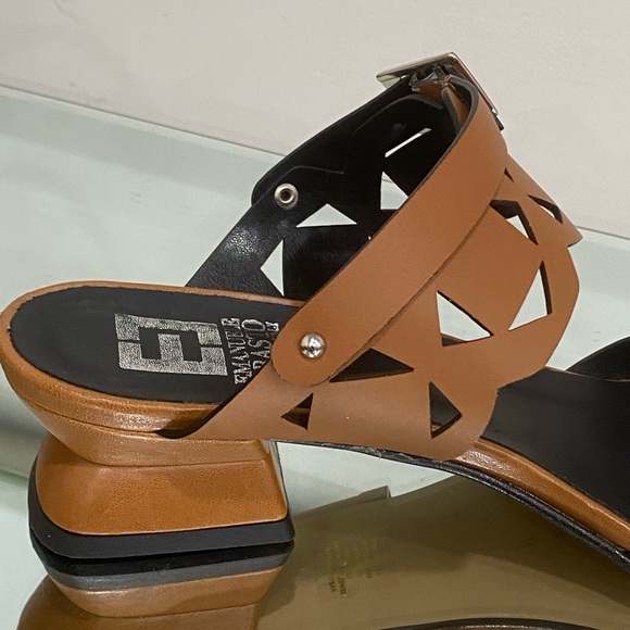 Emanuel’s Crasto Leather Sandals / Mules in Mid Brown size 40 - Picture 14 of 15